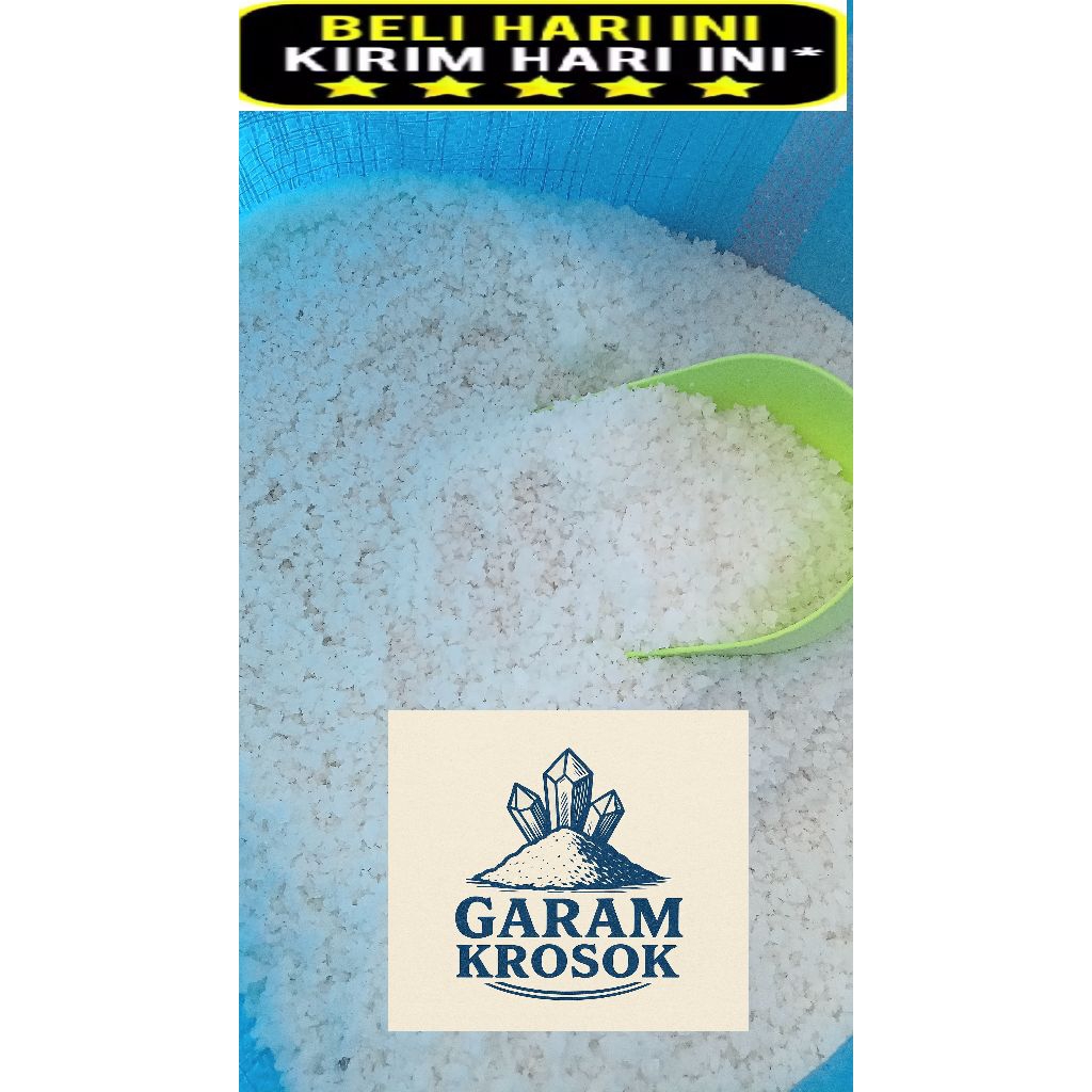 

GARAM KROSOK GARAM IKAN Garam Kasar Garam Murni Asli 100% Langsung dari Petani Garam