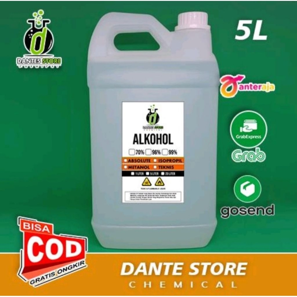 Alkohol Teknis 96 % 5 liter