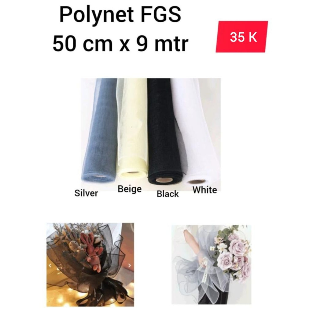 

Flower wrapping Korean mesh kain Polynet / Jala / Jaring roll