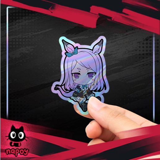 

Stiker Hologram Anime Game Uma Musume Mejiro McQueen