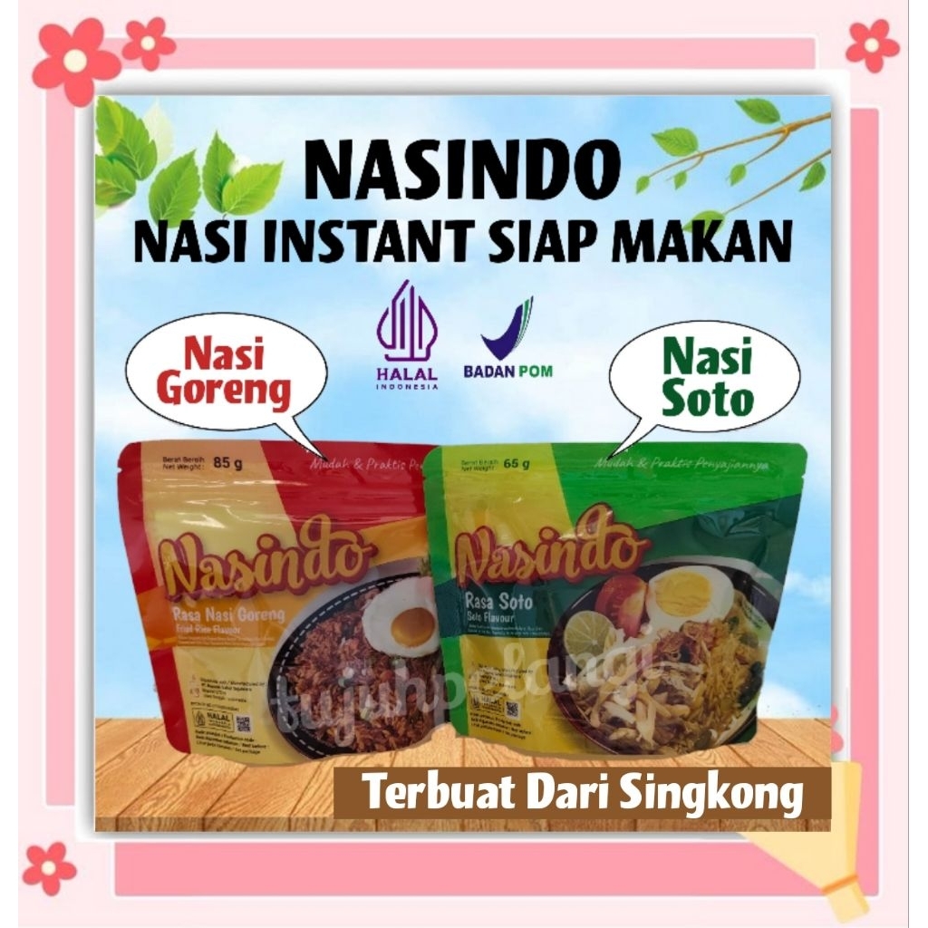 

NASINDO Nasi Instant Siap Makan Nasi Goreng Instant Nasi Soto Instant Halal