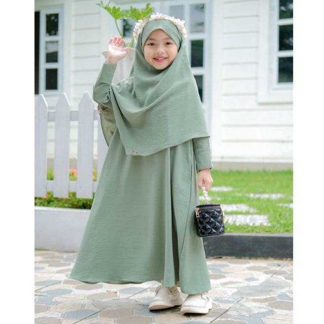 GAMIS ANAK PEREMPUAN AISYAH SET FK By Umma.Daily