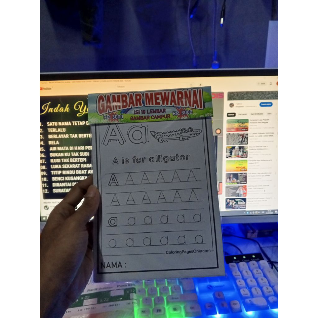 

Kertas gambar mewarnai anak