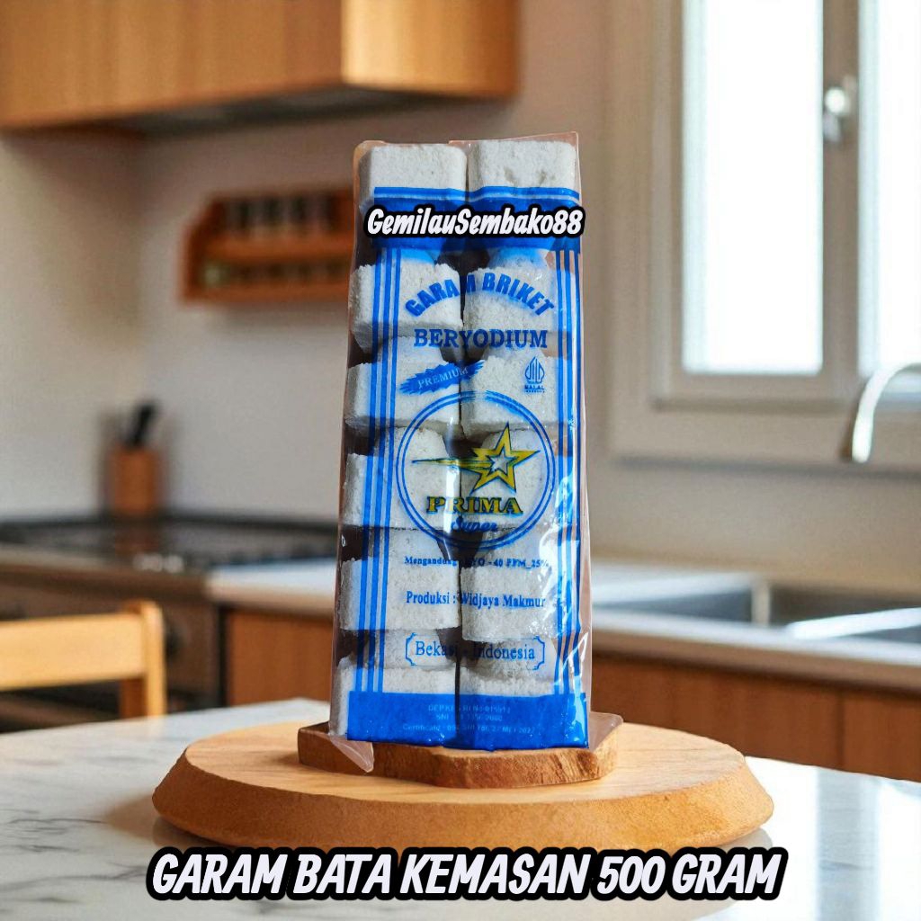 

GARAM BATA BERYODIUM PRISMA SUPER 500 GRAM / GARAM BRIKET / BUMBU DAPUR / GAREM