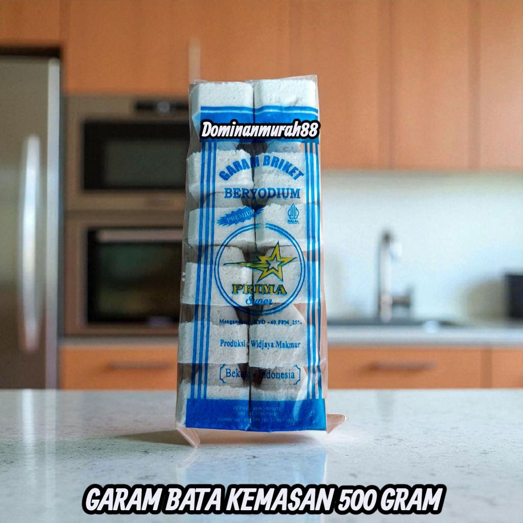

GARAM BRIKET 500 GRAM PRIMA SUPER / GARAM BATA BERYODIUM / BUMBU DAPUR / GAREM