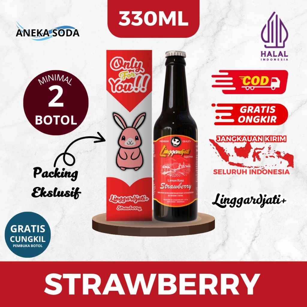 

Limun Linggardjati+ Strawberry Jadul Halal 330 ml / Orson Linggar Jati