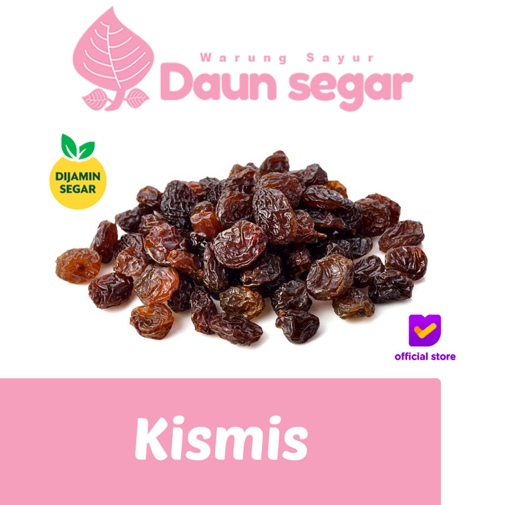 

Kismis Hitam Import 100gr Lembut, Manis, Cocok untuk Snack & Topping