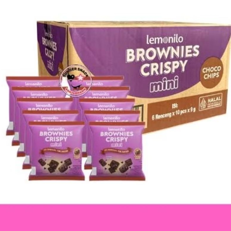 

LEMONILO BROWNIES CRISPY CHOCO NETTO 10 PCS X 9 GR exp juli 2026 murcee