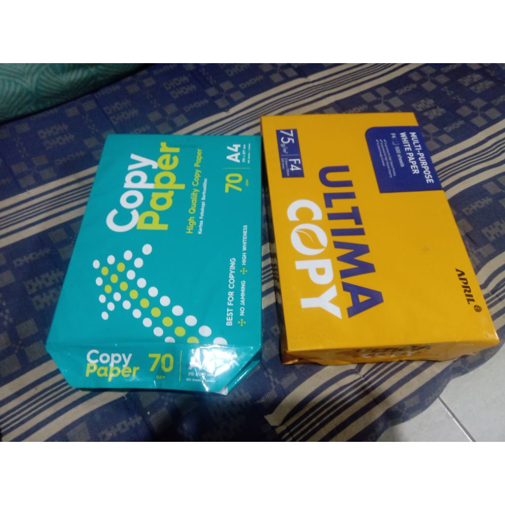 

kertas HVS F4 dan A4