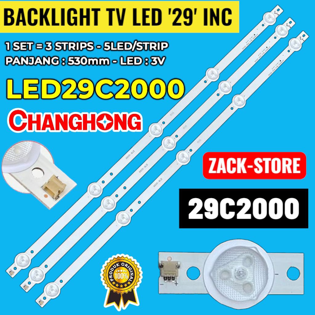 BACKLIGHT TV LED CHANGHONG 29 INC LED29C2000 29C2000