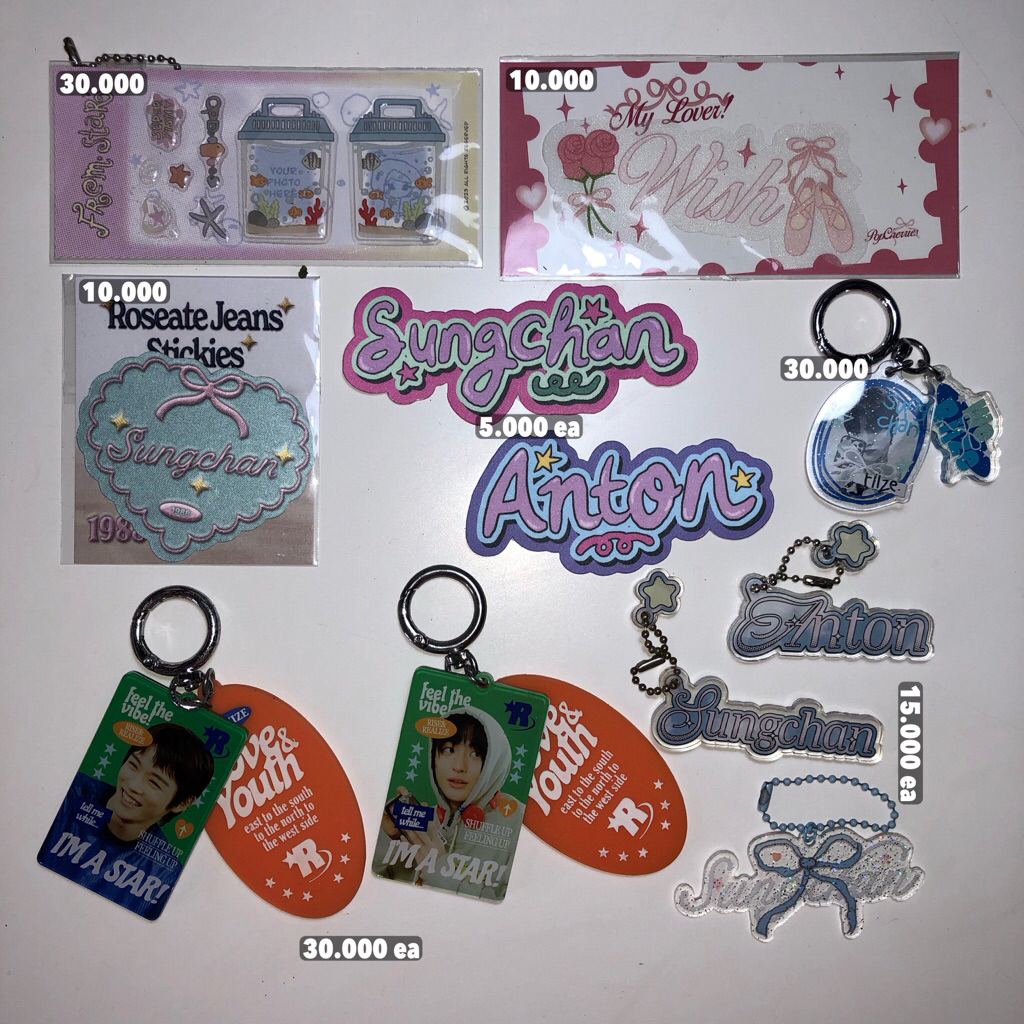 [READY] new/preloved cahol card id holder name sticker keyring riize nct wish