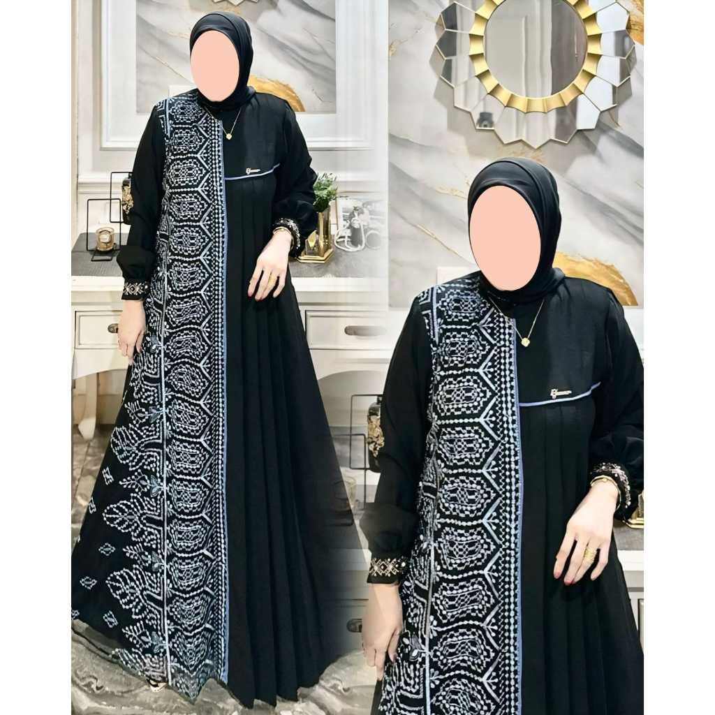 gamis modertn terbaru produk amore by ruby dress tulle jedda lace simple elegan
