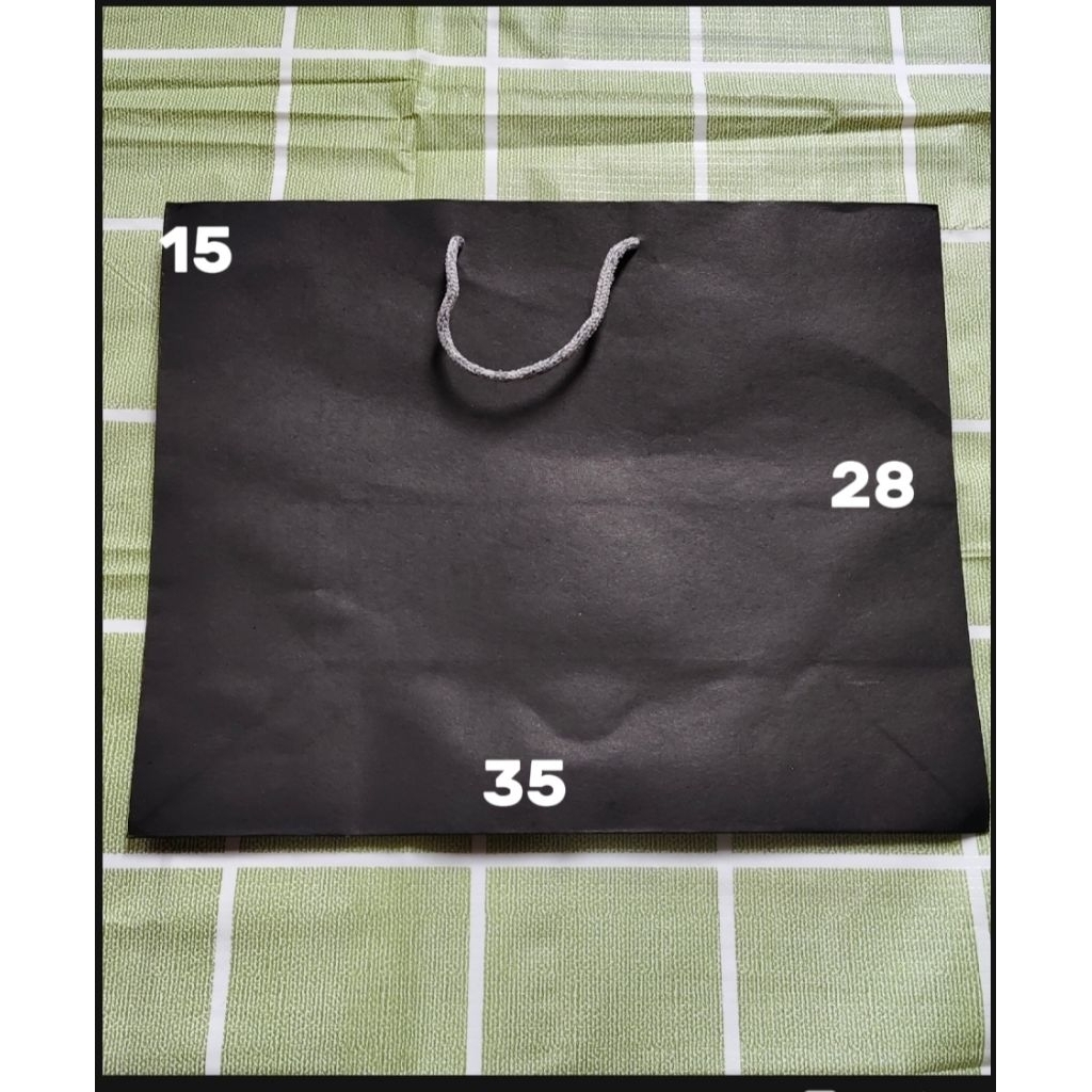 

Paper Bag Tas kertas Hitam Polos bahan Kraft Tebal