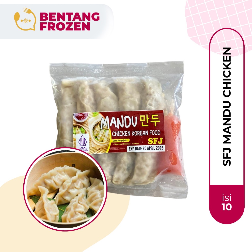 

SFJ Mandu Chicken Korean Food Isi 10 / Dumpling Ala Korea / Pangsit Goreng Korea