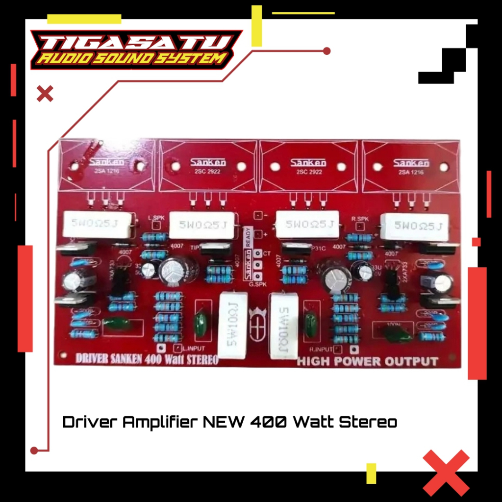 Kit Power Amplifier Sanken Stereo 400 Watt - Enhanced Audio Driver Kit