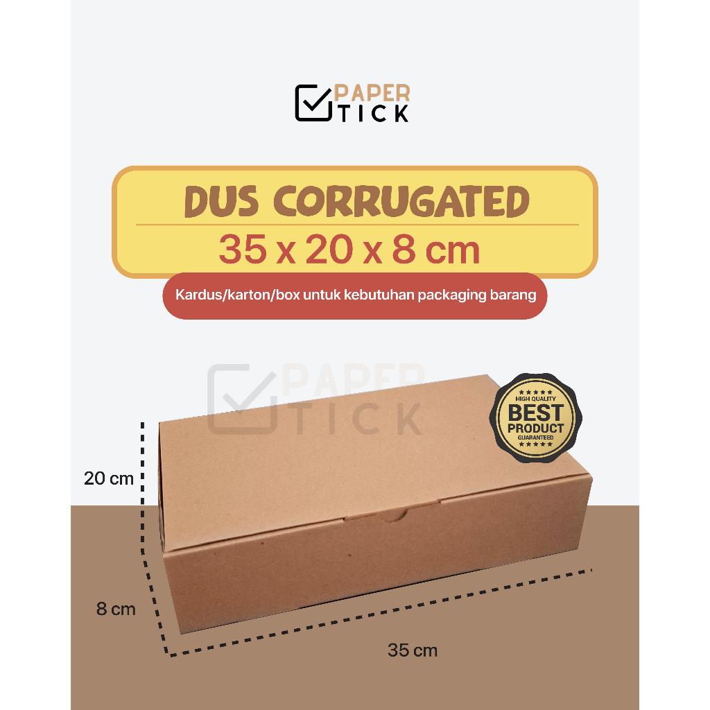 

35x20x8 CM DC Kardus Kraft Die Cut Packaging Karton Box Model Dus Pizza Kotak Kemasan Baju aksesoris