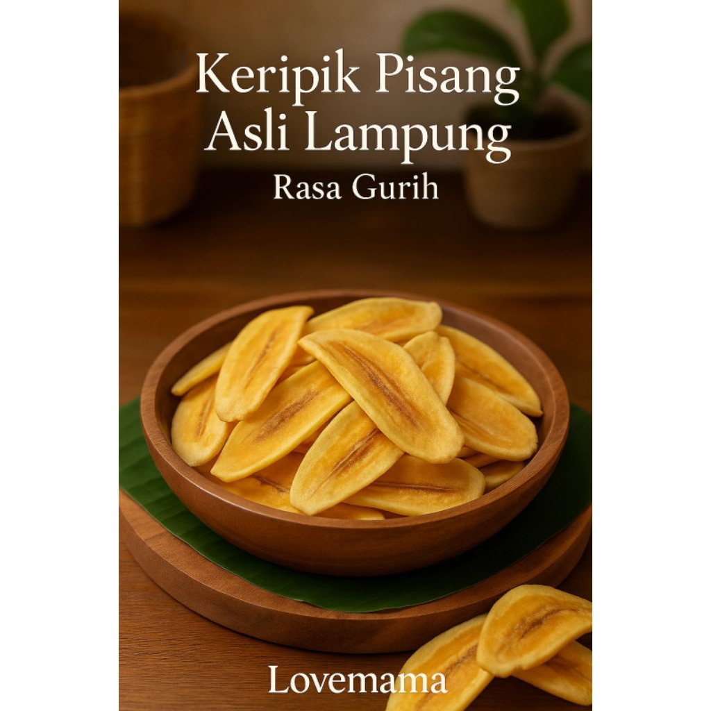 

Keripik Pisang Kepok Rasa Gurih Asli Lampung 250 gram
