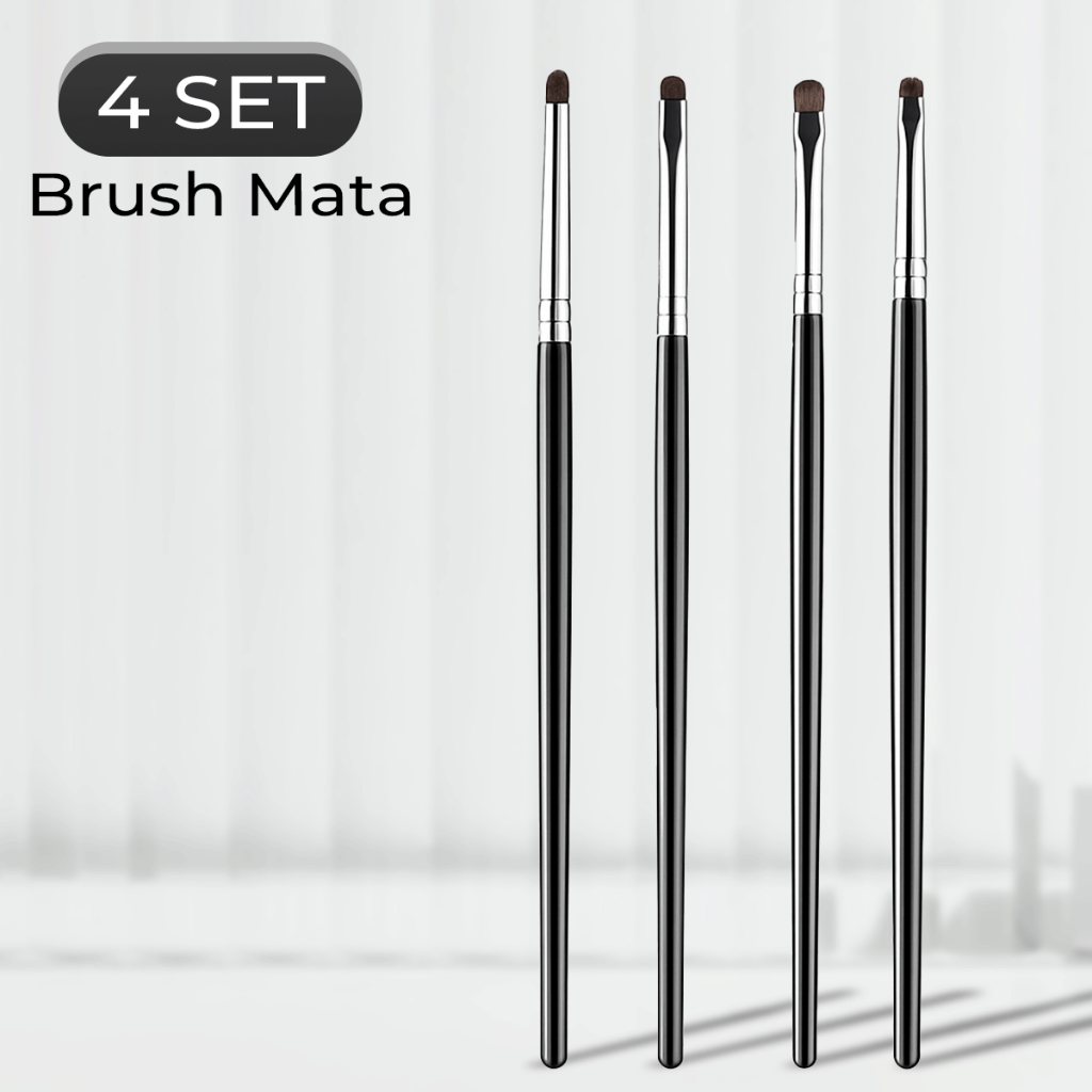 4 Set Mata Brush Mini Kuas Corrector Kuas Eyeshadow Kuas Rias Detail Mata BR4133