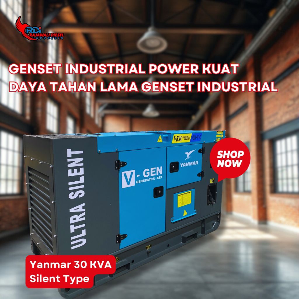 GENSET 30 KVA YANMAR DIESEL ULTRA SILENT