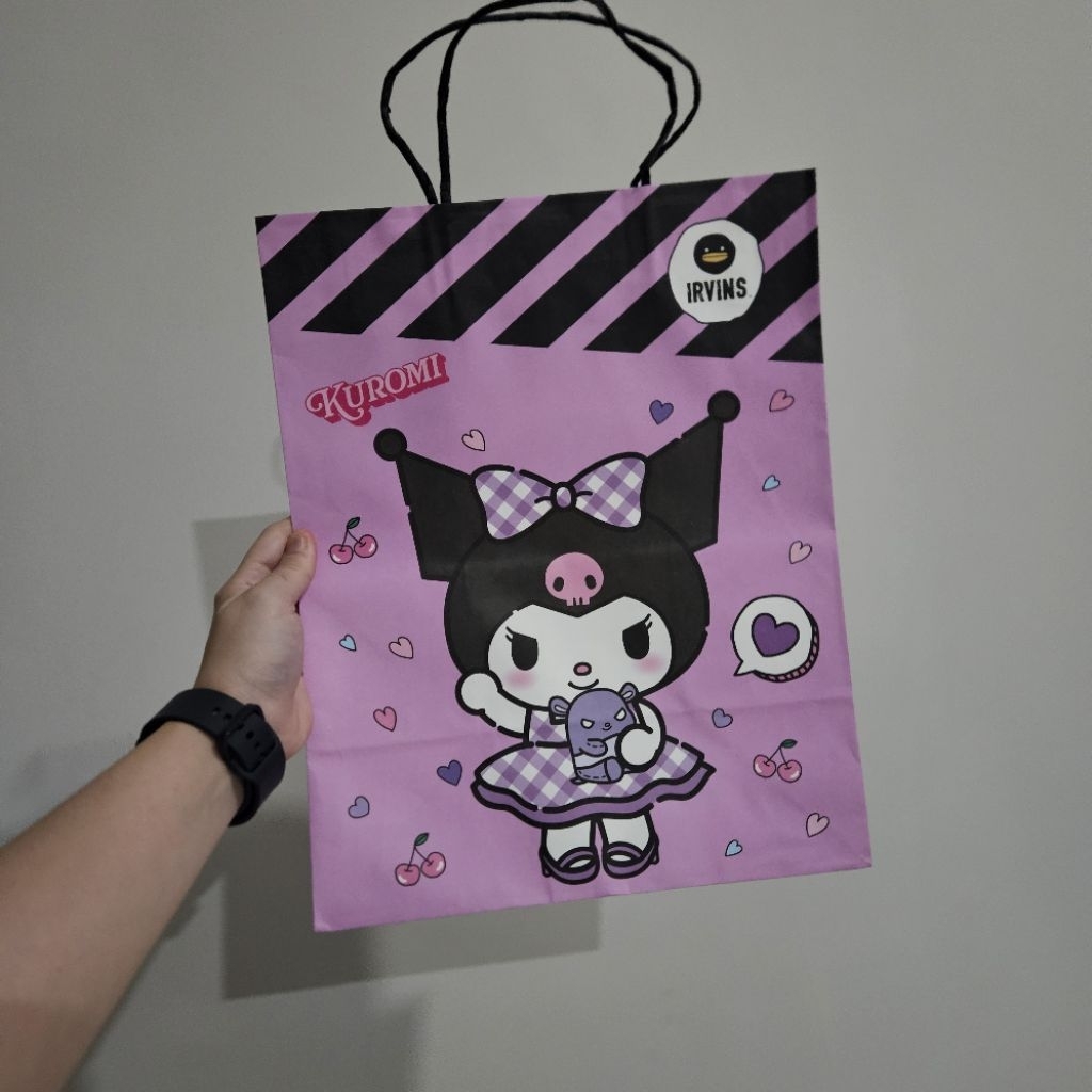 

paperbag kuromi muji made in japan singapore irvins