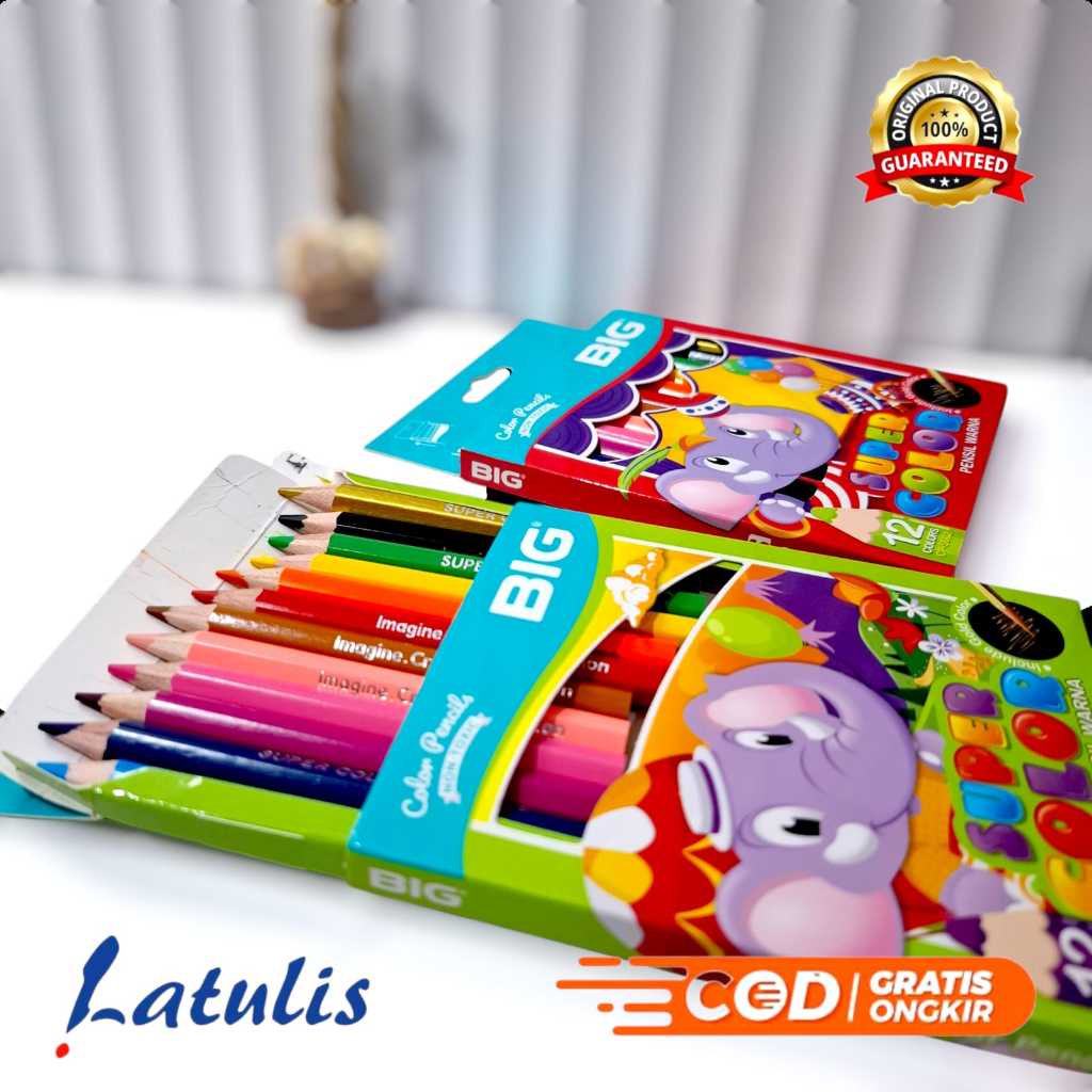 

BIG Pensil Warna/ Pencil colored Set Lengkap 12 Pendek CP-5002