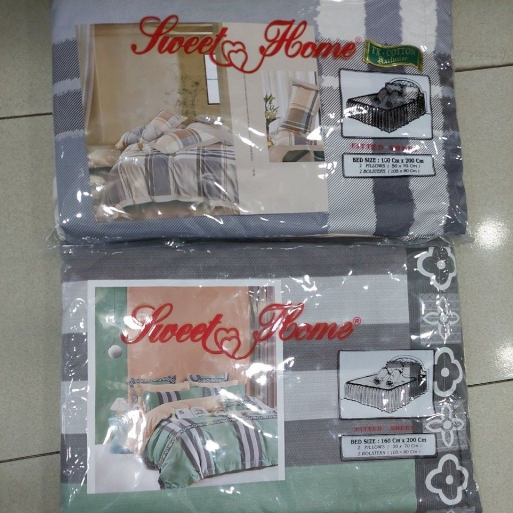 PROMO SWEET HOME sprai rumbai Ukuran 160x200x35cm Bahan Katun TX EXCLUSIVE