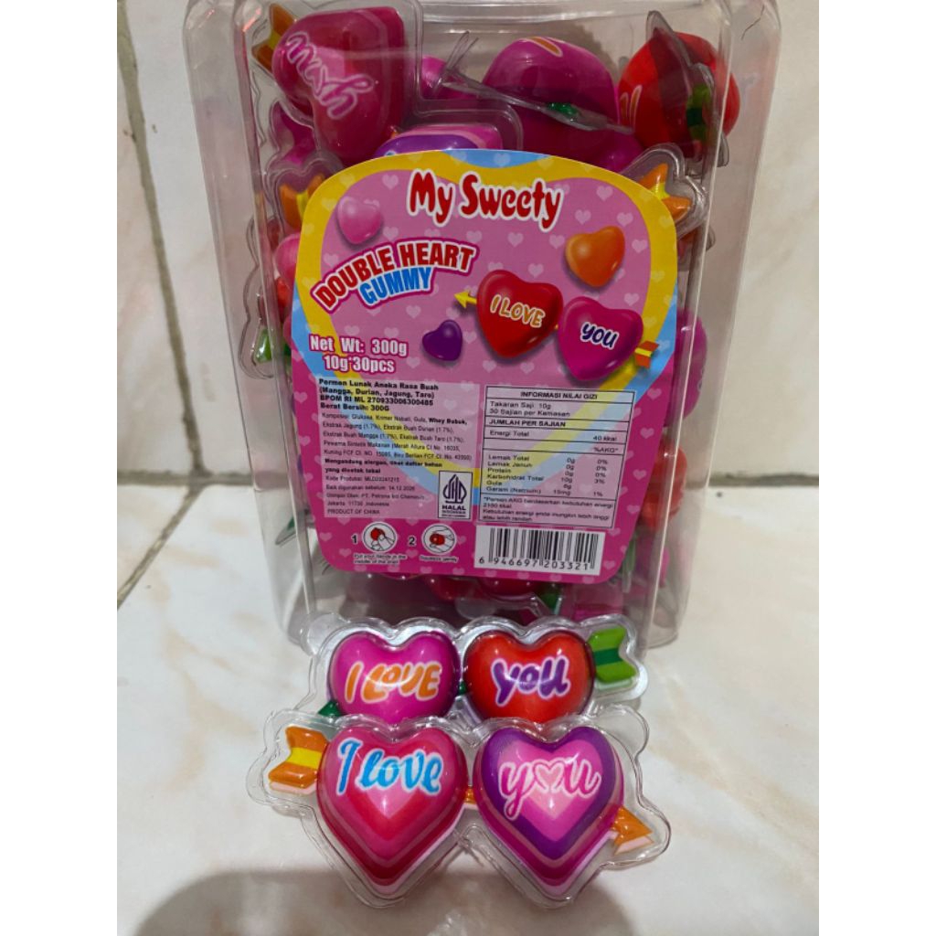 

My sweety permen lunak love isi 30 pcs