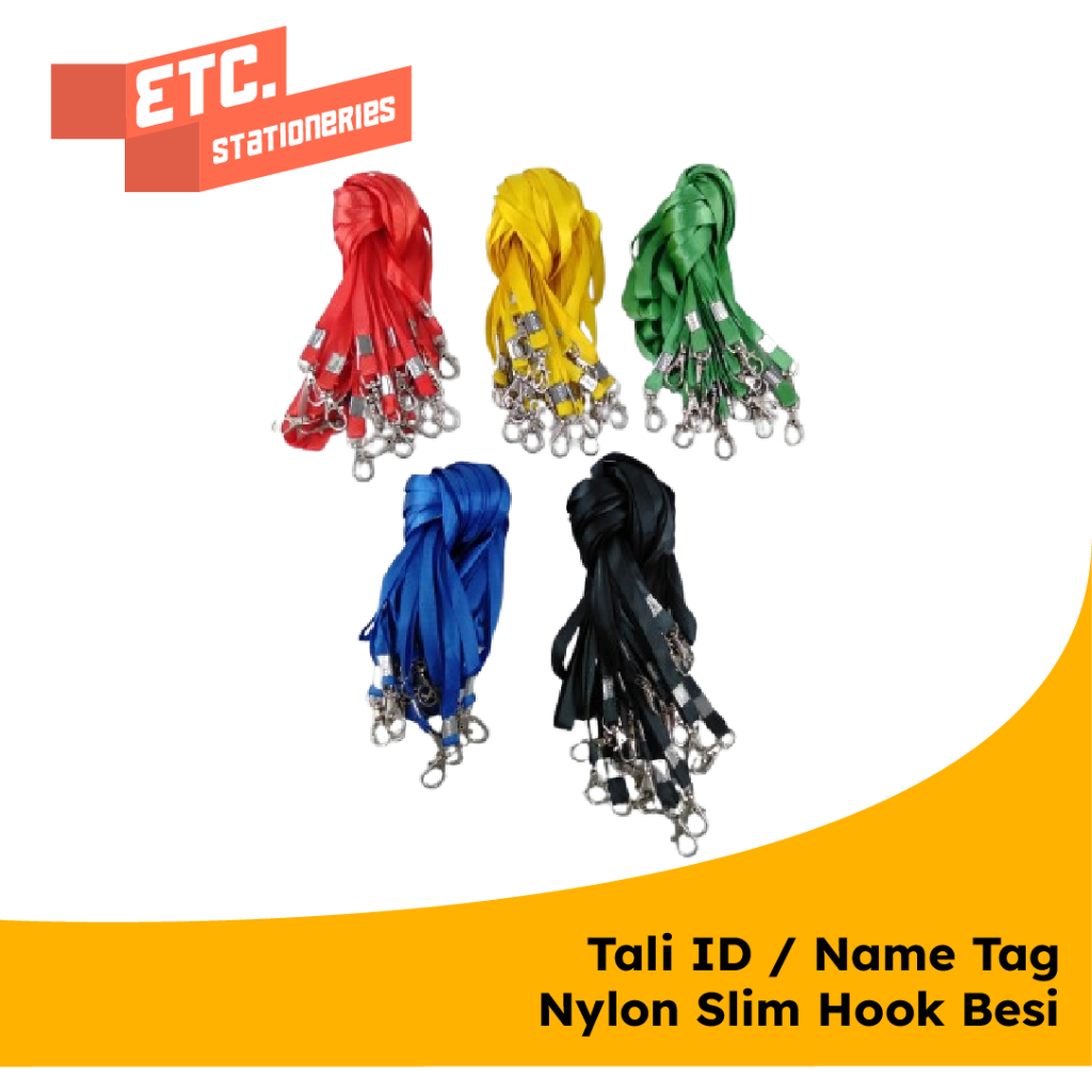 

Tali Id Card / Tali Name Tag / Nylon Hook Besi (NYLK) [20 PCS]