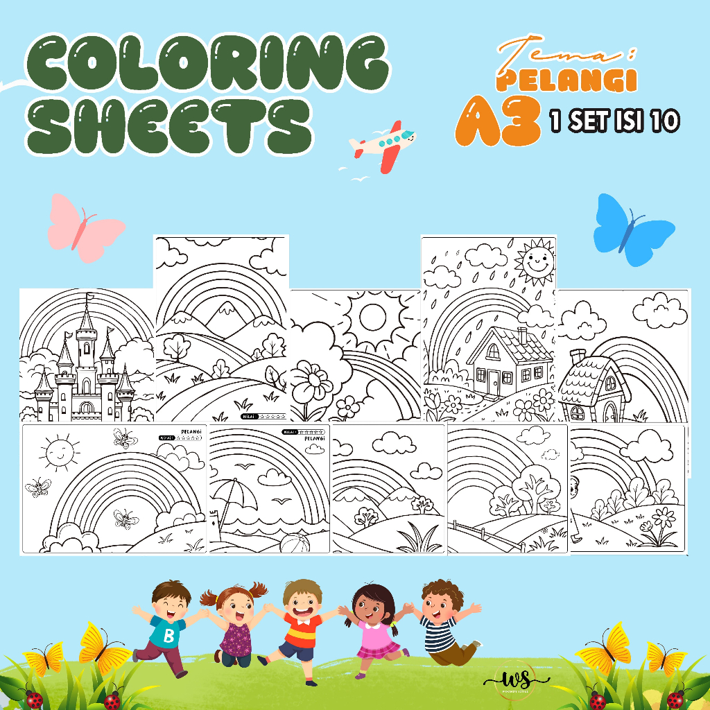 

KERTAS MEWARNAI TEMA PEMANDANGAN UKURAN A3 JUMBO - COLORING SHEET FOR KIDS ISI 10 LEMBAR READY STOCK