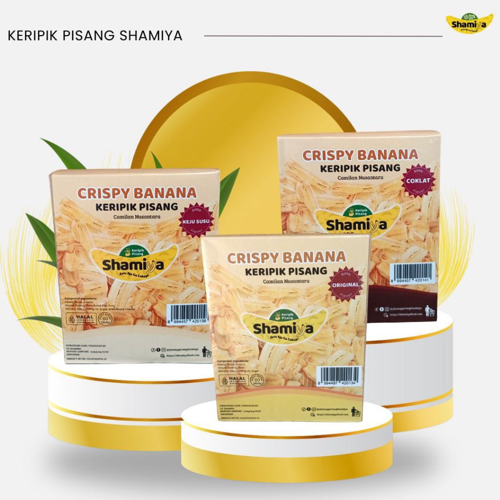 

KERIPIK PISANG SHAMIYA CRISPY 80GRAM ALL VARIAN