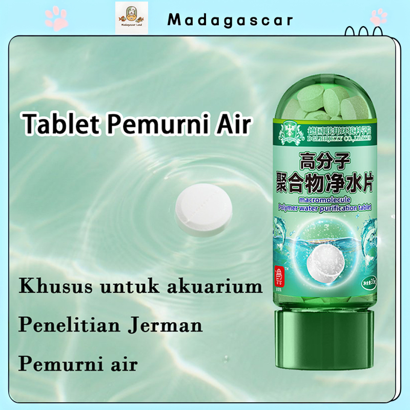 [MADA]35 Tablet Pembersih Air Akuarium & Kolam Ikan Obat Penjernih Air Keruh Aquarium & Kolam 0298