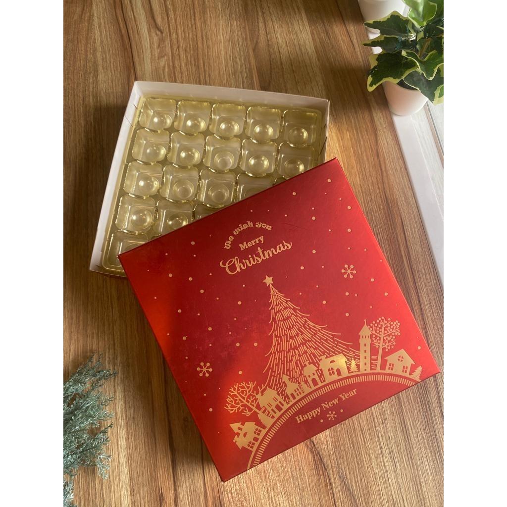 

Cake Dus Kue Nastar Natal Kotak Packaging Roti Christmas Sekat 25 Hampers Xmas