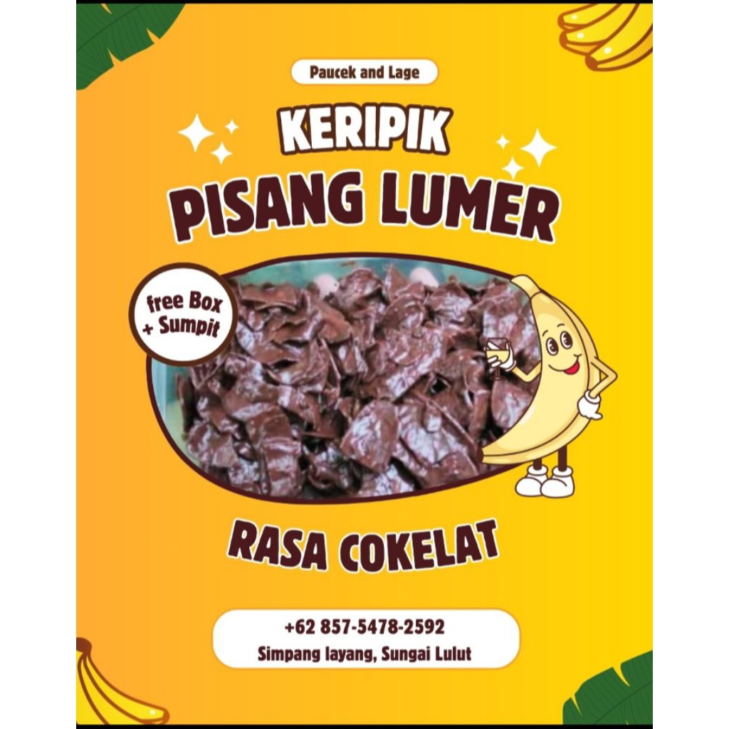

KERIPIK PISANG lumer rasa coklat