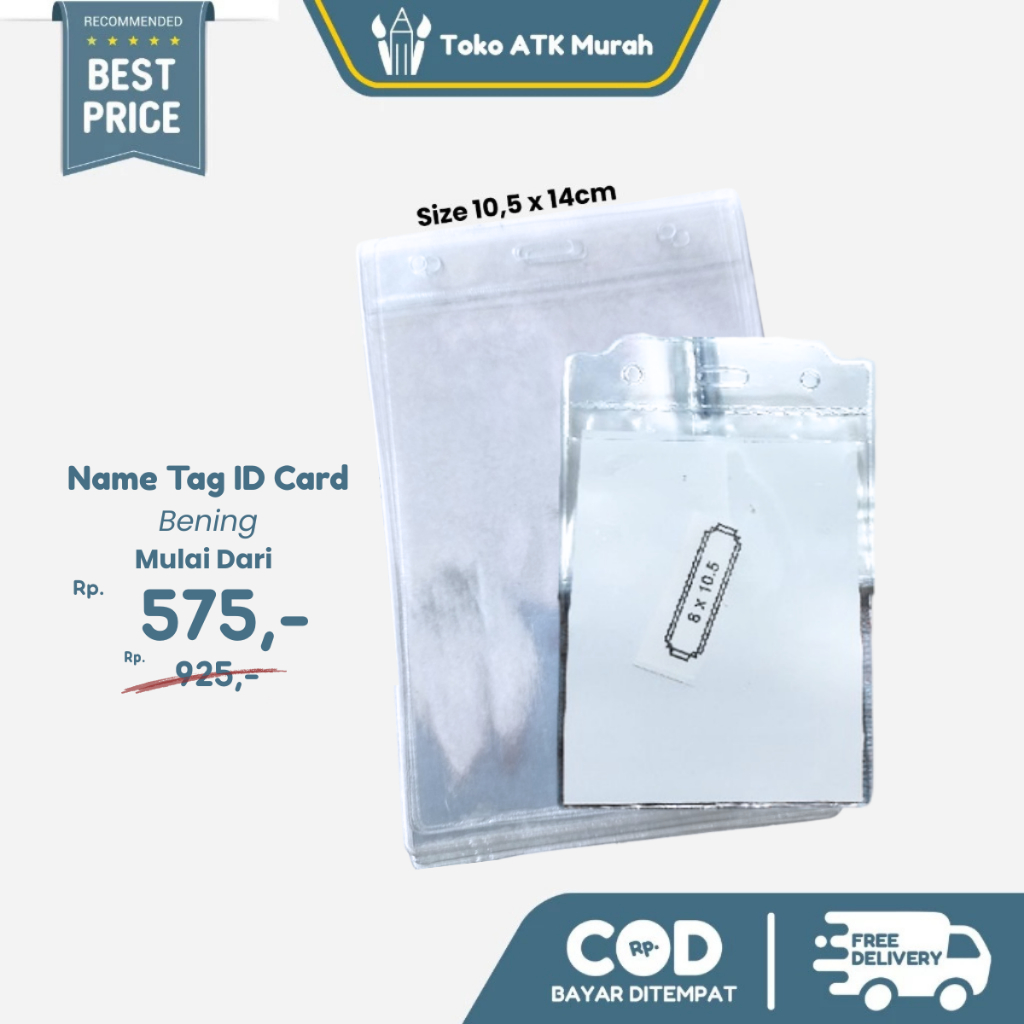 

Name Tag Plastik / Id card 10,5 x 14 cm / 8 x 10,5 cm