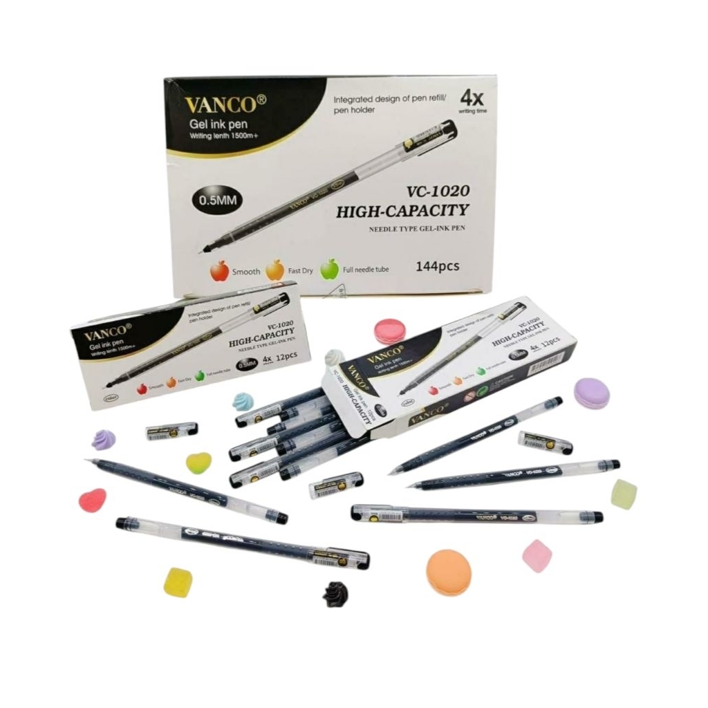 

pulpen gel vanco zuixua per pak 12 pcs / pulpen gel new jell / pulpen zuixua 0.5 mm 1 pak 12 pcs