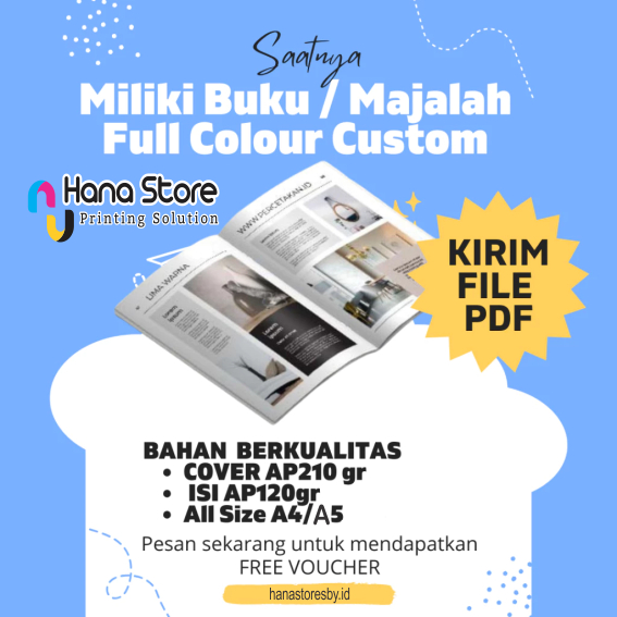 

Print Majalah | Buku | Katalog | Yearbook A4/A5 Full Colour