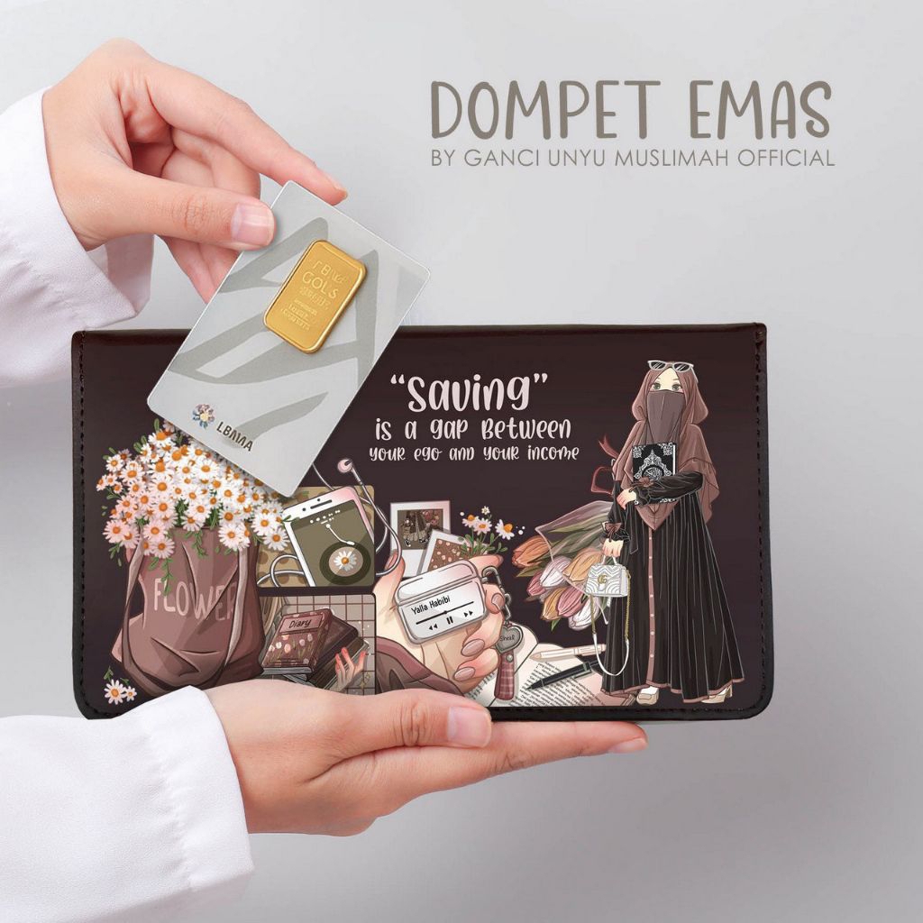 DOMPET EMAS/DOMPET KULIT/DOMPET EMAS by Ganci Unyu Muslimah