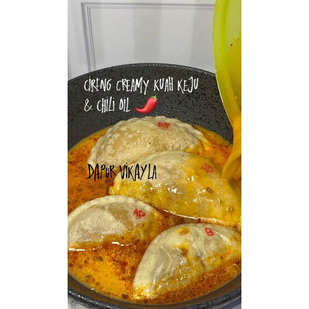 

CIRENG KUAH CREAMY KEJU CHILI OIL ISI 6 - CIRENG ISI AYAM BY DAPURKAYLA -