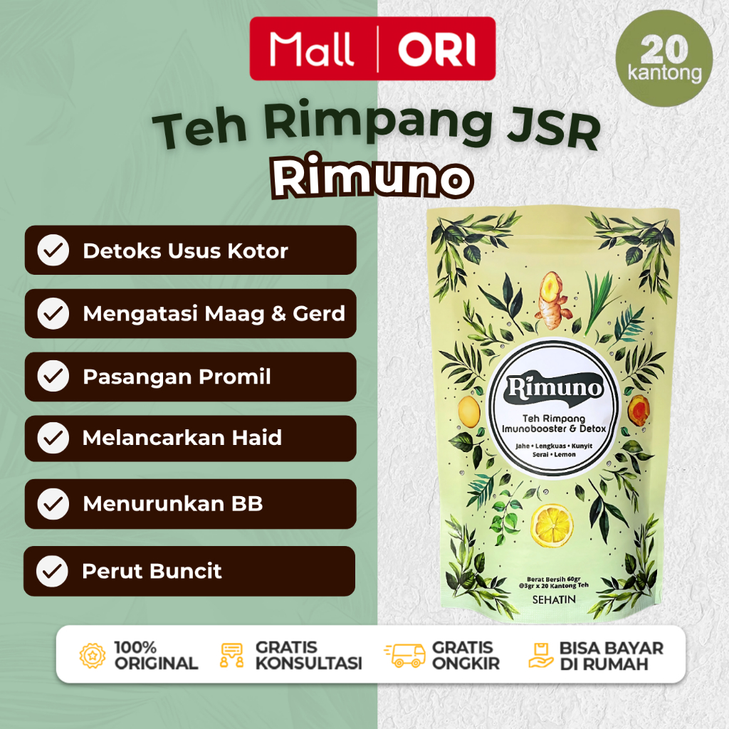 

Teh Rimuno Rimpang Imunobooster Detox JSR Teh Rimpang Celup Rempah Diet Herbal