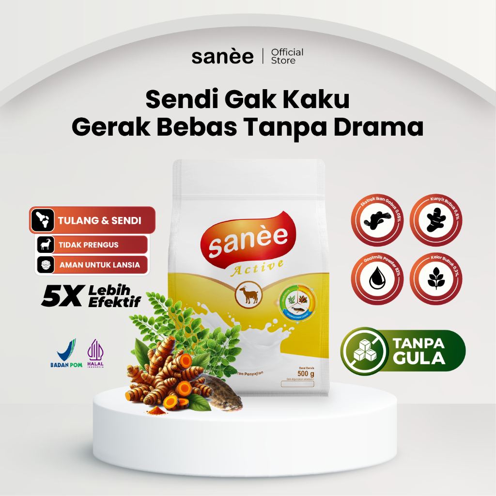

Susu Kambing Etawa Herbal – Sanee Active 500g | Atasi Ngilu & Pegal Linu