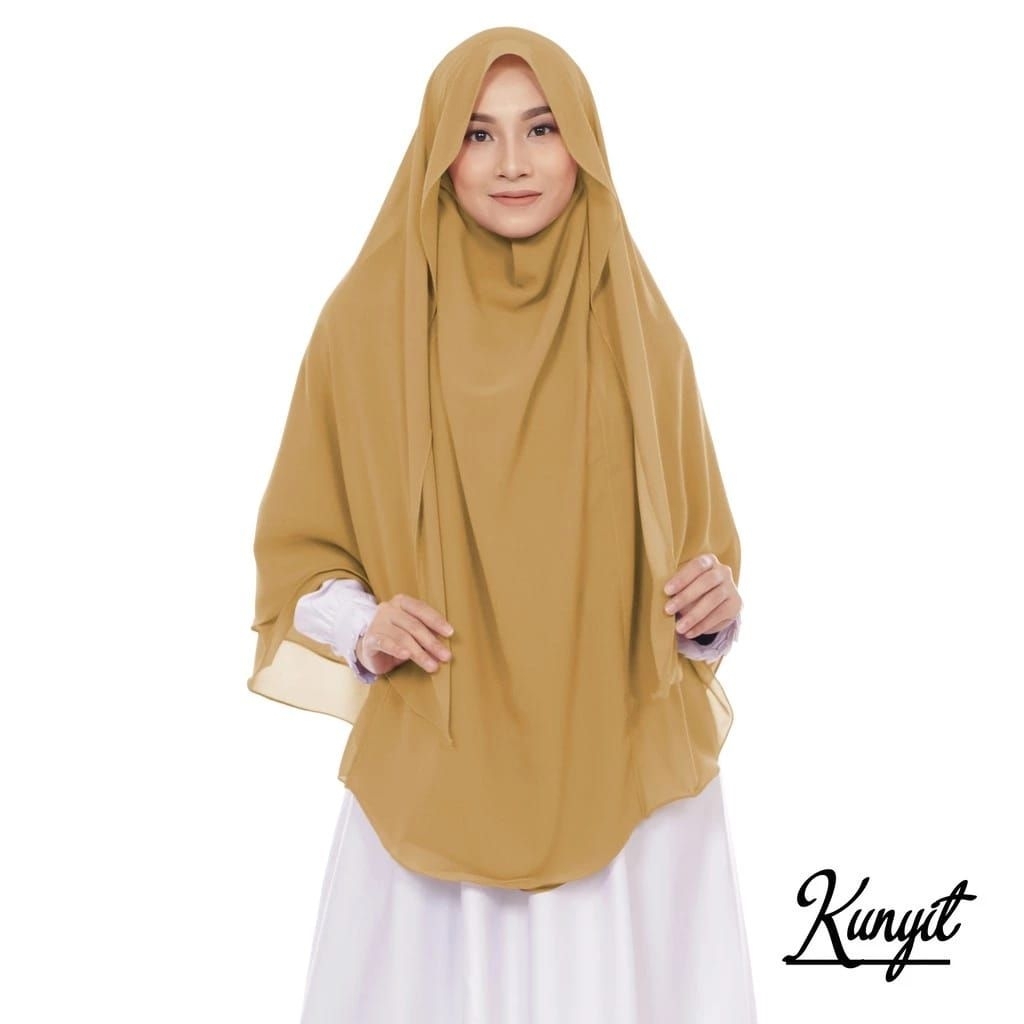 FRENCH KHIMAR BUTTERFLY DUA LAYER JUMBO NIQAB CADAR TALI/JILBAB SYARI
