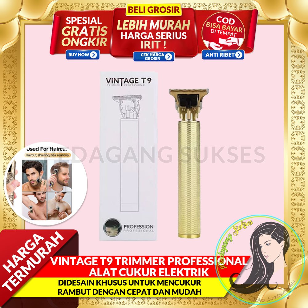 VINTAGE T9 TRIMMER PROFESSIONAL Alat Cukur Elektrik Hair Clipper Trimmer T9 / Cukur Vintage T9 Alat 