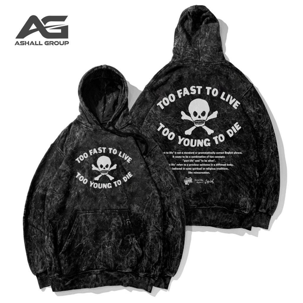 Ash.idn Sweater Hoodie Washed Distro Motif To Fast To Live Jaket Hoodie Sandwash Pria