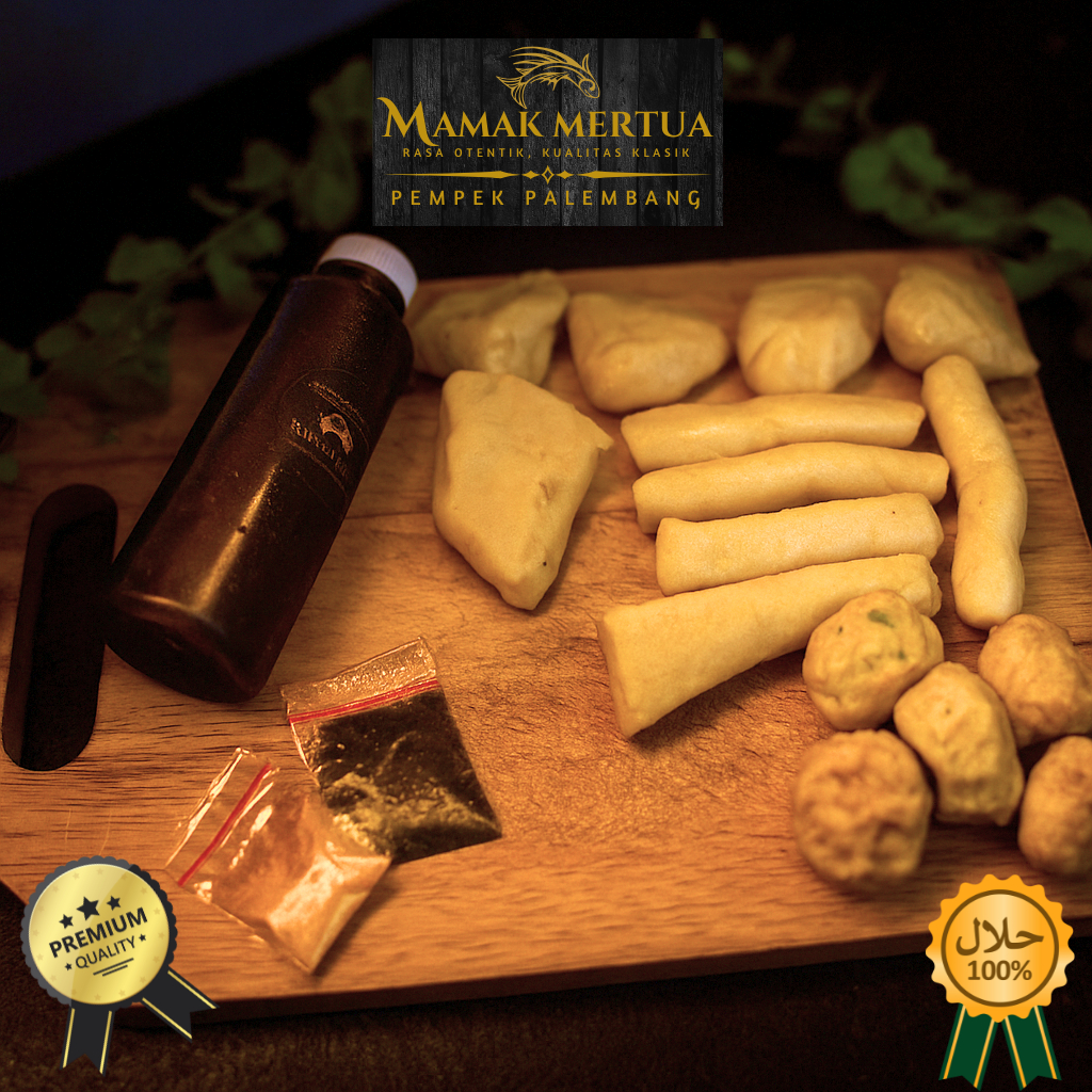 

Pempek Mamak Mertua | Paket Ipar Cs mix 15 pempek kecil + Cuko 250 ml + cabe rawit & Ebi