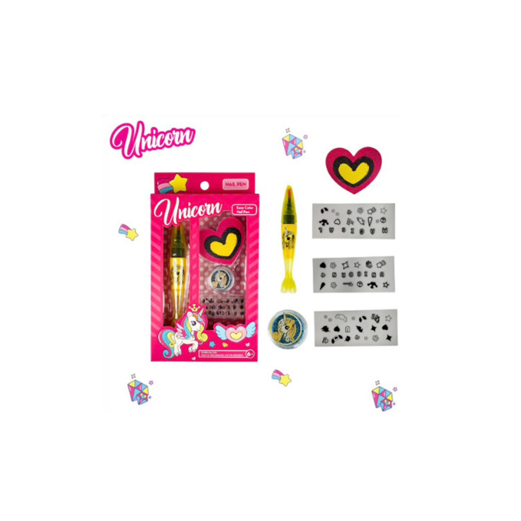 Mainan Kutek Kuku Anak Assorted Unicorn Nail Pen