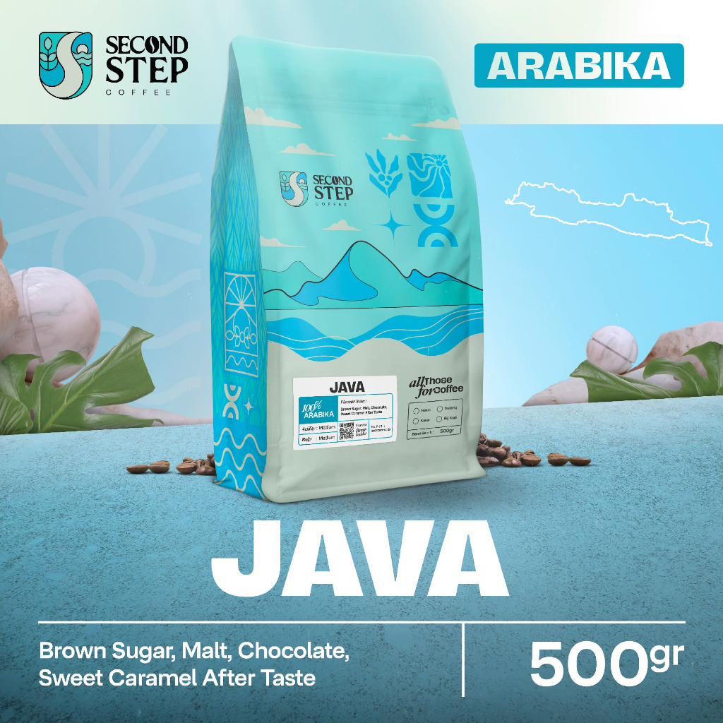 

Biji Kopi Bubuk Arabika Jawa Java Arabica Coffee Roast Beans 500 Gram