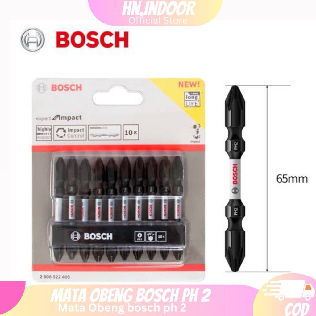 Mata Obeng Angin ORIGINAL BOSCH SPESIAL Cordless Impact Screw Driver PH2 Plus 10x Extra Longtime