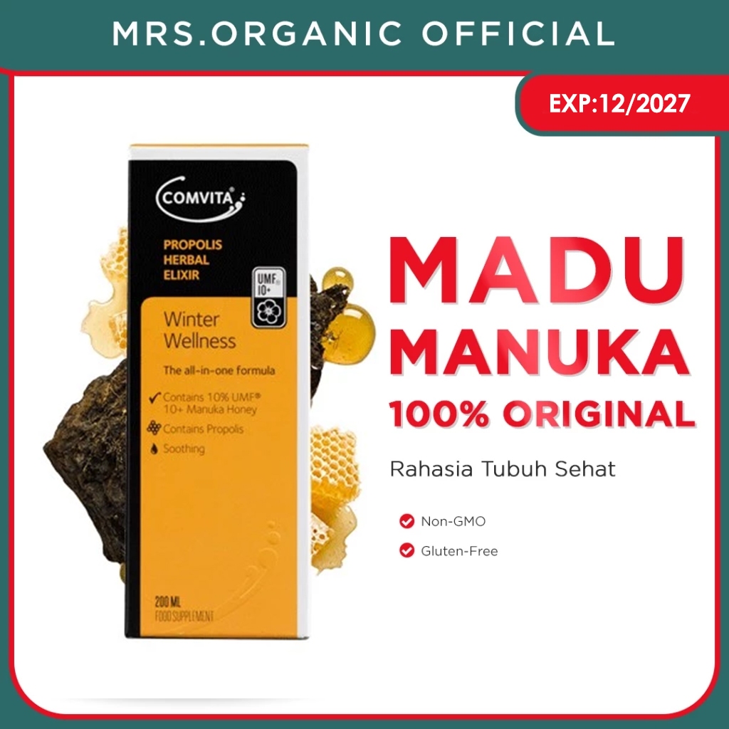 

COMVITA Propolis Herbal Elixir UMF 10+ 200 ml - sakit tenggorokan