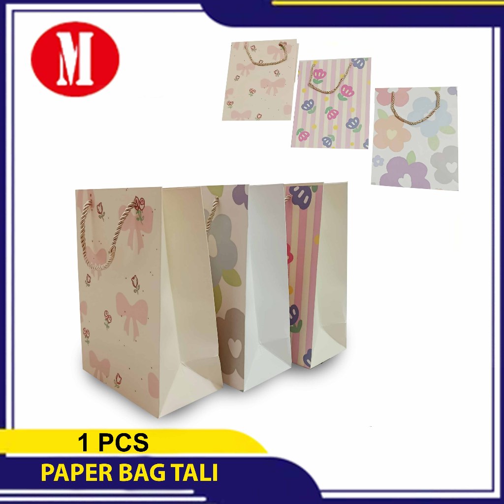 

Paper Bag Tali Ukuran 24.5 x19.5 x9.5cm / LY-SD-L432-1