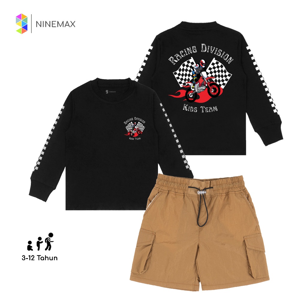 Outfit Anak Cowok Keren Style – Setelan Crinkle Usia 3-12 Tahun